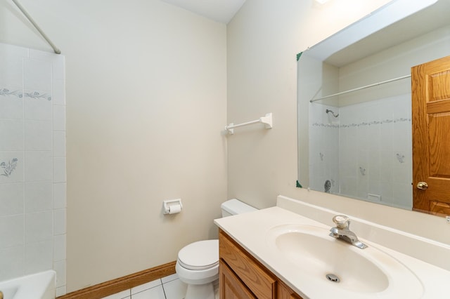 2310 Wilshire Ln NE, Rochester, MN 55906 - full bath with toilet, vanity, tile patterned flooring, and tub / shower combination