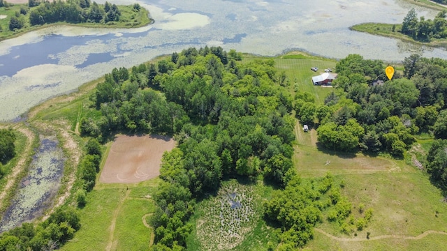35301 Lily St NW, Springvale Twp, MN 55008 - aerial overview of property's location featuring a nearby body of water