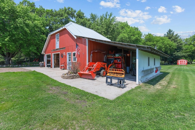 35301 Lily St NW, Springvale Twp, MN 55008 - view of pole building with a lawn