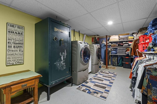 35301 Lily St NW, Springvale Twp, MN 55008 - washroom with washing machine and clothes dryer