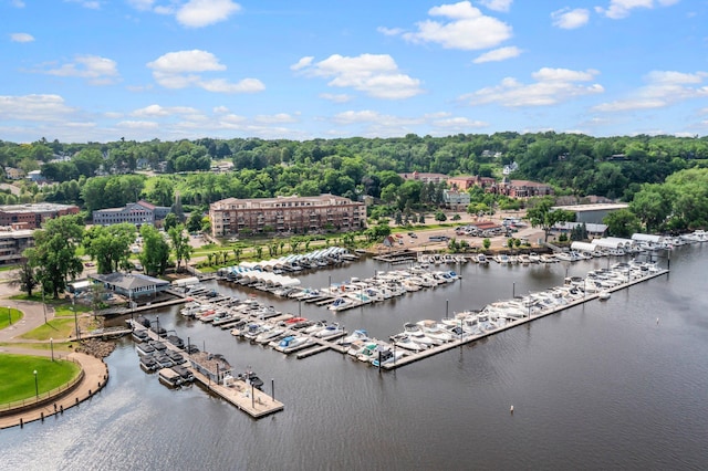 620 Main St N Unit 412, Stillwater, MN 55082 - aerial view of a marina and a large body of water