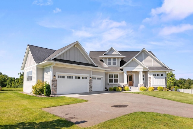 2995 86th St SE, Delano, MN 55328 - craftsman inspired home with board and batten siding, concrete driveway, a front lawn, and a porch