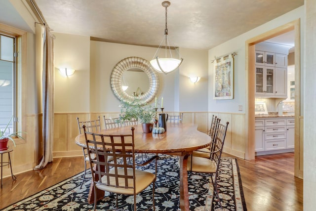 10025 Adam Ave, Inver Grove Heights, MN 55077 - dining space with wood finished floors and wainscoting