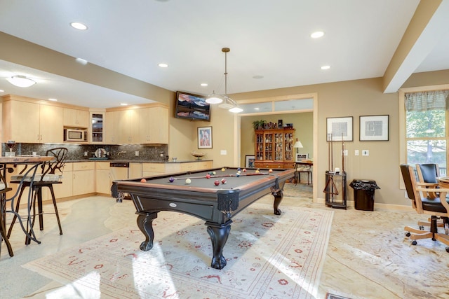 10025 Adam Ave, Inver Grove Heights, MN 55077 - game room featuring billiards table and recessed lighting