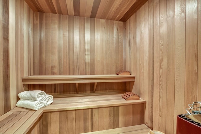 10025 Adam Ave, Inver Grove Heights, MN 55077 - sauna / steam room featuring wooden walls and wooden ceiling