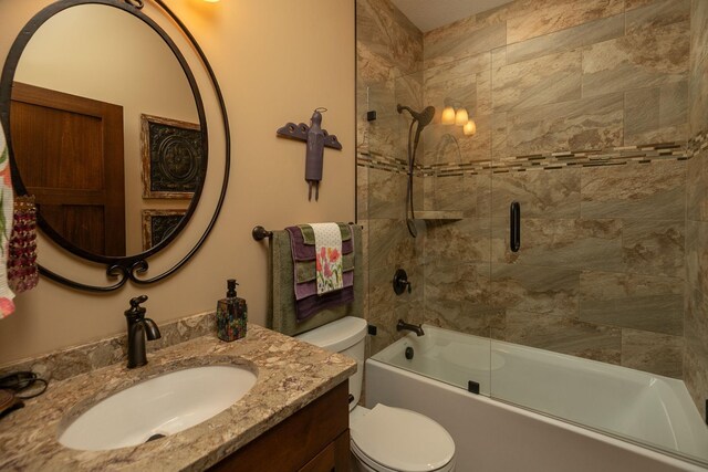 2238 Marvs Ln NE, Stewartville, MN 55976 - full bath featuring toilet, vanity, and enclosed tub / shower combo