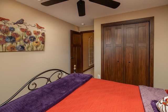 2238 Marvs Ln NE, Stewartville, MN 55976 - bedroom featuring a closet and a ceiling fan