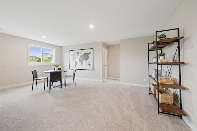 4980 Kyla Way SE, Prior Lake, MN 55372 - dining space featuring light carpet and recessed lighting