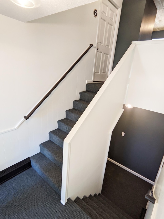 1101 Spring Creek Rd, Northfield, MN 55057 - staircase with carpet flooring