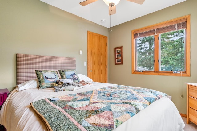 13771 Schuelke Beach Rd NW, Leaf Valley Twp, MN 56354 - bedroom with ceiling fan