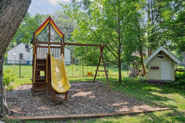 18805 Azure Rd, Deephaven, MN 55391 - view of playground featuring a shed