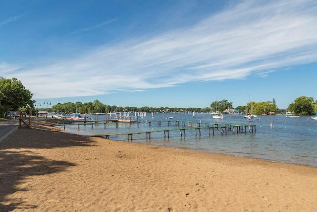 18805 Azure Rd, Deephaven, MN 55391 - dock featuring view of water and beach