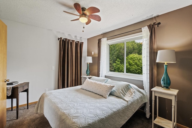 18125 Fillmore St NE, East Bethel, MN 55011 - carpeted bedroom featuring a textured ceiling and ceiling fan
