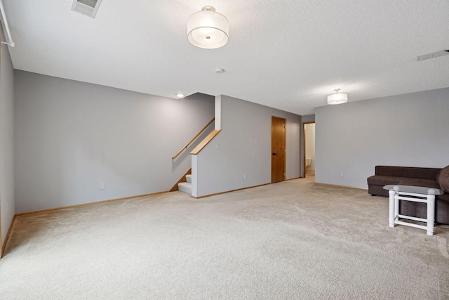 2436 Mendelssohn Ln N, Golden Valley, MN 55427 - basement with carpet floors, stairway, and baseboards