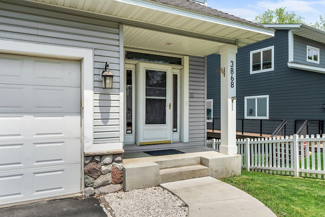 3868 Green Heights Trl SW, Prior Lake, MN 55372 - doorway to property with covered porch and an attached garage