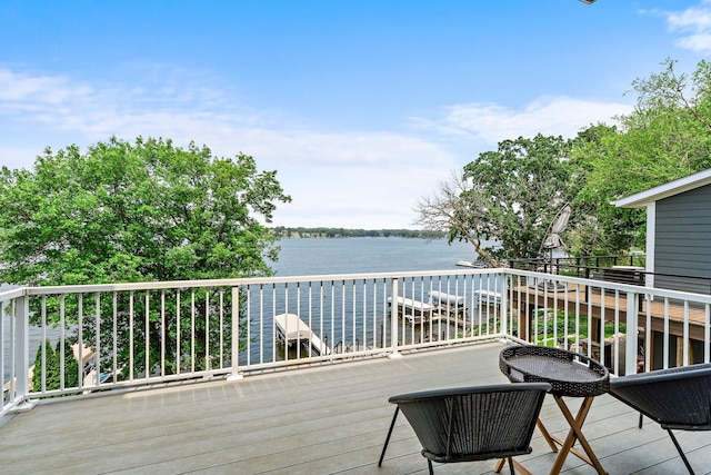 3868 Green Heights Trl SW, Prior Lake, MN 55372 - wooden deck featuring a water view