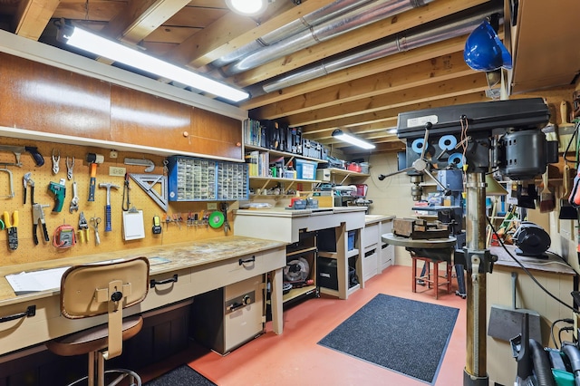 2657 Valley View Ln, New Brighton, MN 55112 - basement featuring a workshop area
