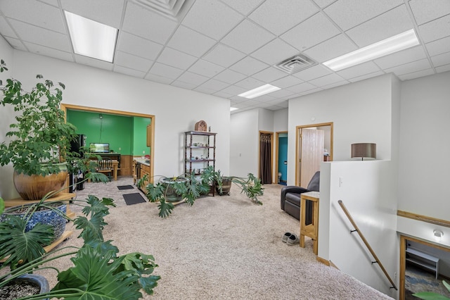 132 Middle School Dr, Saint Croix Falls, WI 54024 - home office with carpet and a drop ceiling