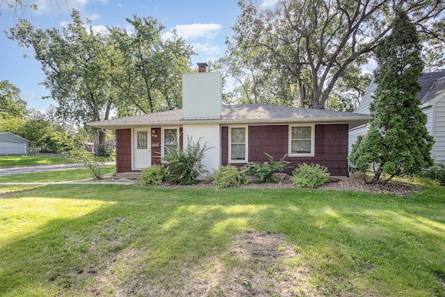 3101 Texas Ave S, Saint Louis Park, MN 55426 - ranch-style house featuring a chimney, a front lawn, and a shingled roof