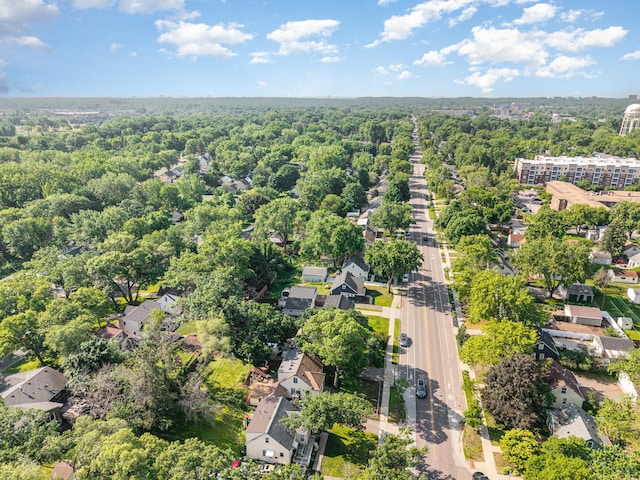 3101 Texas Ave S, Saint Louis Park, MN 55426 - aerial perspective of suburban area with a heavily wooded area