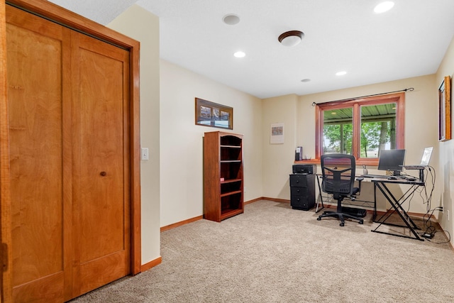 10390 Fenner Ave SE, Franklin Twp, MN 55328 - office space featuring light carpet, baseboards, and recessed lighting