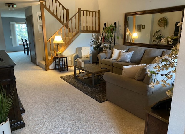 606 Swain St, Redwood Falls, MN 56283 - carpeted living area with stairs