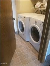 606 Swain St, Redwood Falls, MN 56283 - laundry area featuring separate washer and dryer