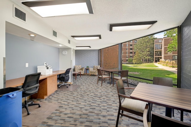 7200 York Ave S Unit 608, Edina, MN 55435 - home office featuring carpet flooring and a textured ceiling