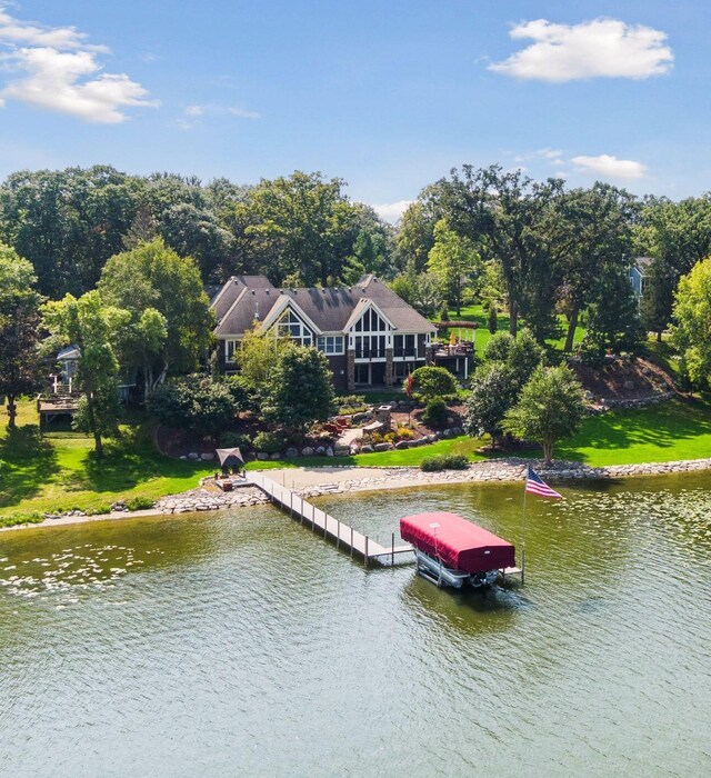 9328 Rhoy Ave, Chaska, MN 55318 - aerial view of property and surrounding area with a large body of water