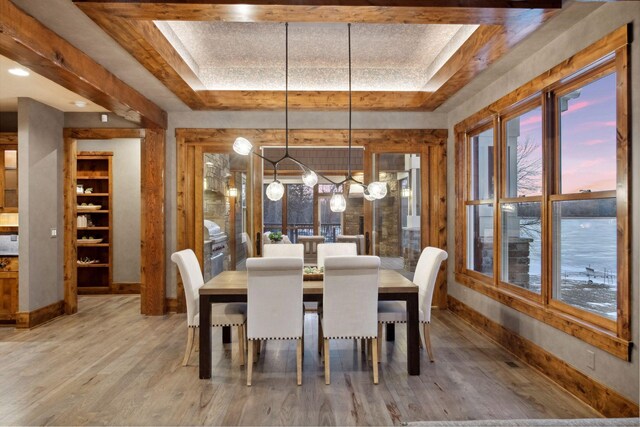 9328 Rhoy Ave, Chaska, MN 55318 - dining area with light wood-style floors and baseboards
