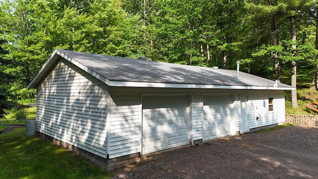 256 22 5/8 Ave, Crystal Lake Twp, WI 54829 - view of detached garage
