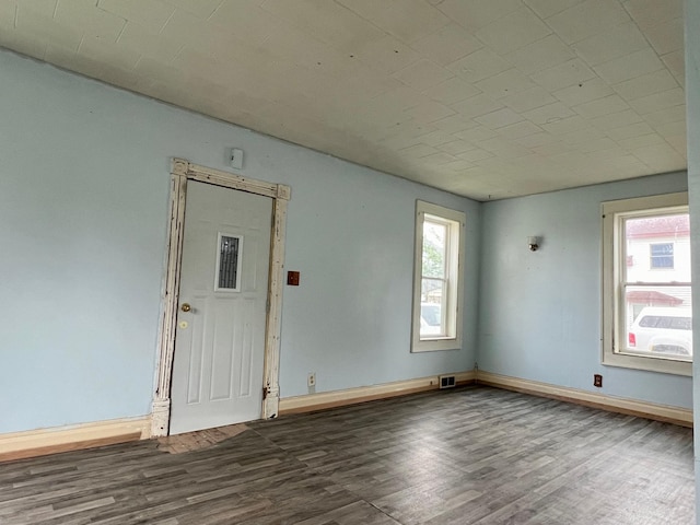 406 1st St S, Hoffman, MN 56339 - empty room with wood finished floors and baseboards