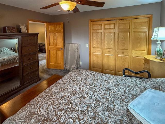 922 Whiskey Rd NW, Isanti, MN 55040 - bedroom with a closet and a ceiling fan