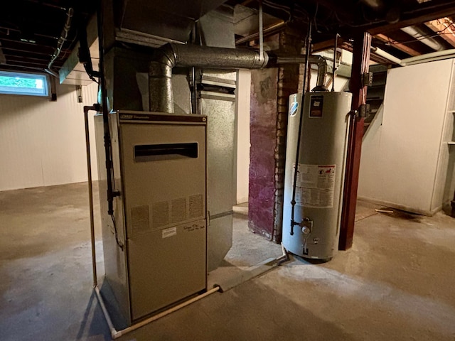 1116 Whitford St, Fergus Falls, MN 56537 - utility room featuring gas water heater and heating unit