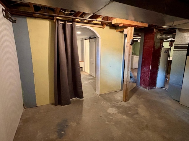 1116 Whitford St, Fergus Falls, MN 56537 - below grade area with water heater and washer / clothes dryer