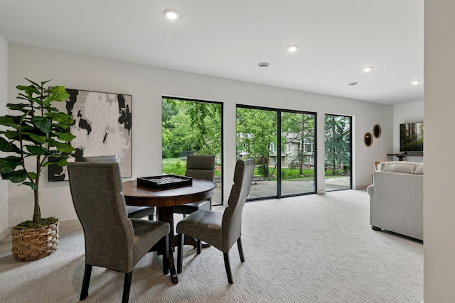 6608 Pawnee Rd, Edina, MN 55439 - dining area featuring carpet and recessed lighting