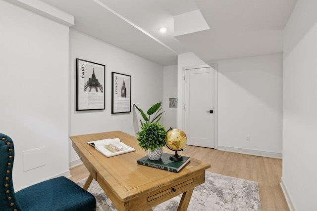 6608 Pawnee Rd, Edina, MN 55439 - office with light wood-style floors and recessed lighting