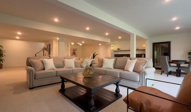 6608 Pawnee Rd, Edina, MN 55439 - living area with recessed lighting and light colored carpet