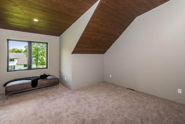 19923 See Gull Rd, Brainerd, MN 56401 - additional living space with wooden ceiling, carpet flooring, vaulted ceiling, and recessed lighting