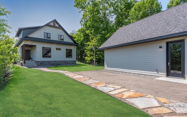 19923 See Gull Rd, Brainerd, MN 56401 - view of green lawn with a patio