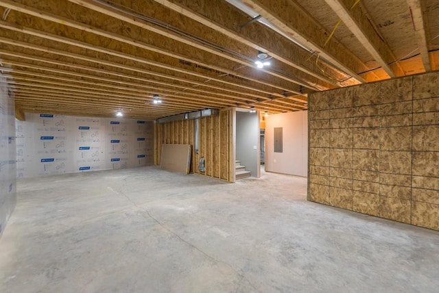 19923 See Gull Rd, Brainerd, MN 56401 - unfinished below grade area featuring electric panel and stairway