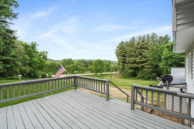 W7324 State Road 65, Trimbelle, WI 54003 - deck with a lawn