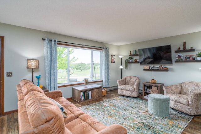701 Mill St, Fertile, MN 56540 - living room with wood finished floors and baseboards
