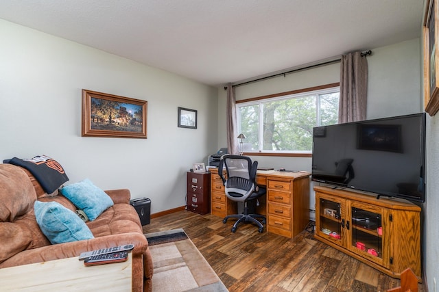 701 Mill St, Fertile, MN 56540 - office space with dark wood finished floors and baseboards