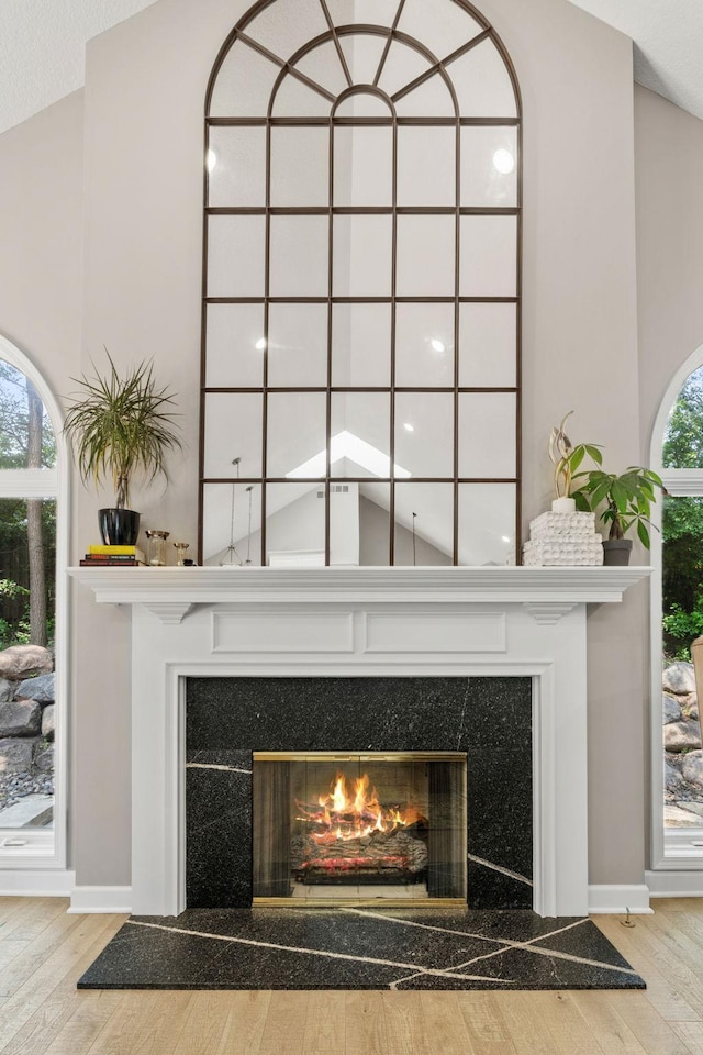6141 Sherman Cir, Edina, MN 55436 - detailed view of a tile fireplace and wood finished floors