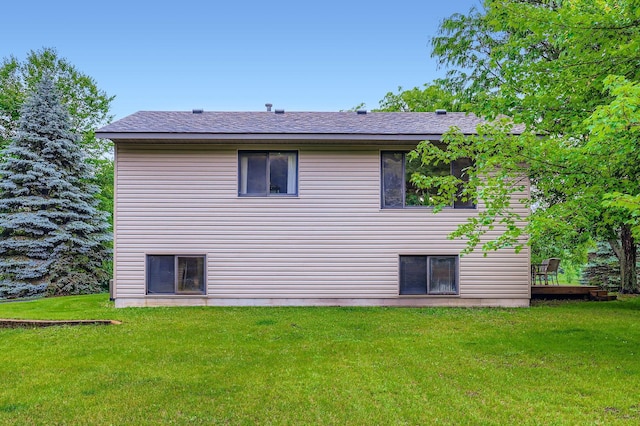 5959 373rd St, North Branch, MN 55056 - rear view of property with a lawn and a deck