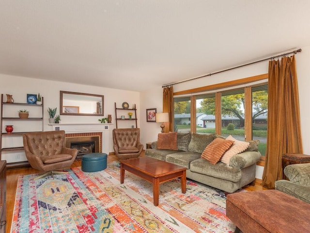 9300 23rd St, Saint Louis Park, MN 55426 - living room with wood finished floors and a fireplace
