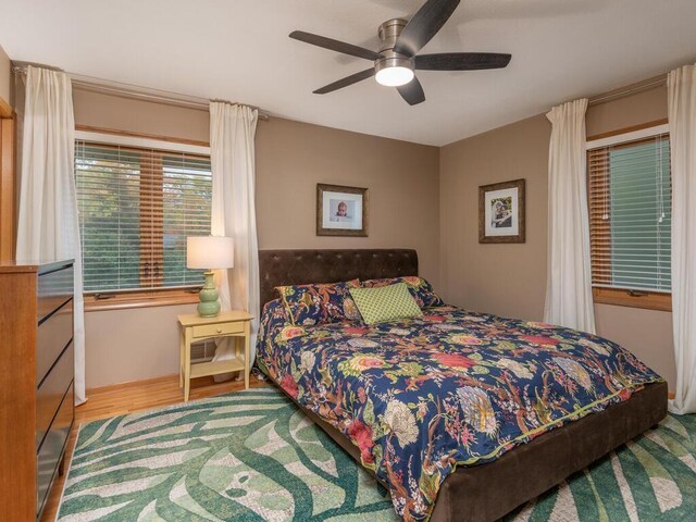 9300 23rd St, Saint Louis Park, MN 55426 - bedroom with ceiling fan and wood finished floors
