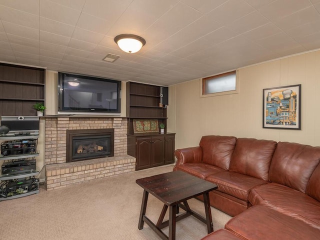 9300 23rd St, Saint Louis Park, MN 55426 - living room with carpet flooring and a fireplace