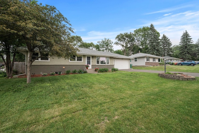 179 County Road F W, Shoreview, MN 55126 - ranch-style house featuring asphalt driveway, a garage, and brick siding